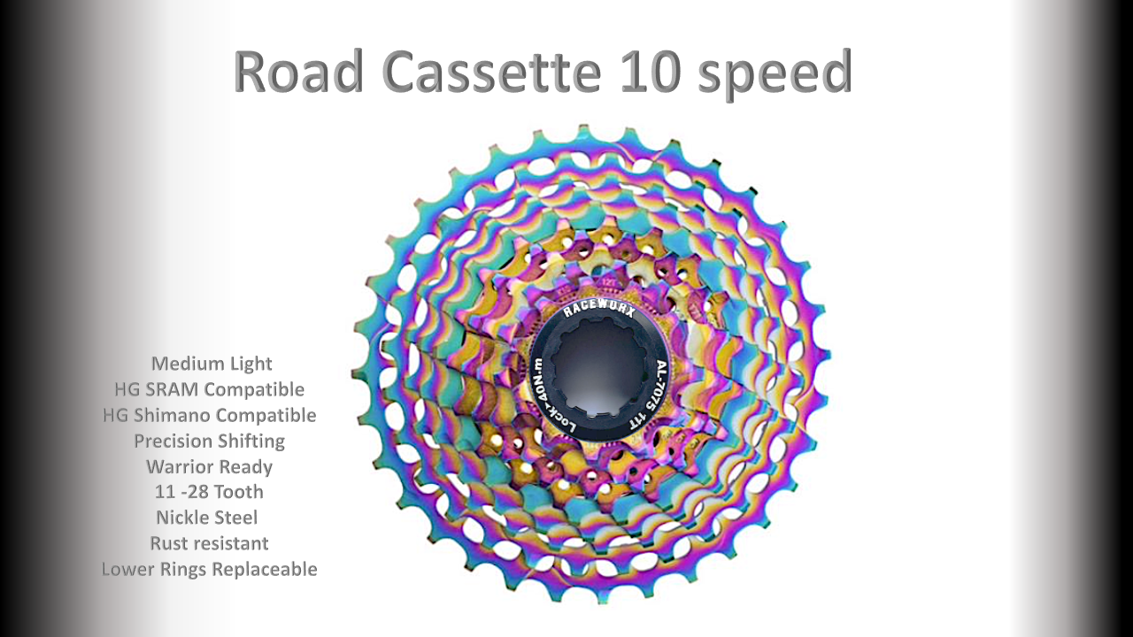 10s 11-28t Cassette Clusters Oil Slick - HG - (For Recreational Use)