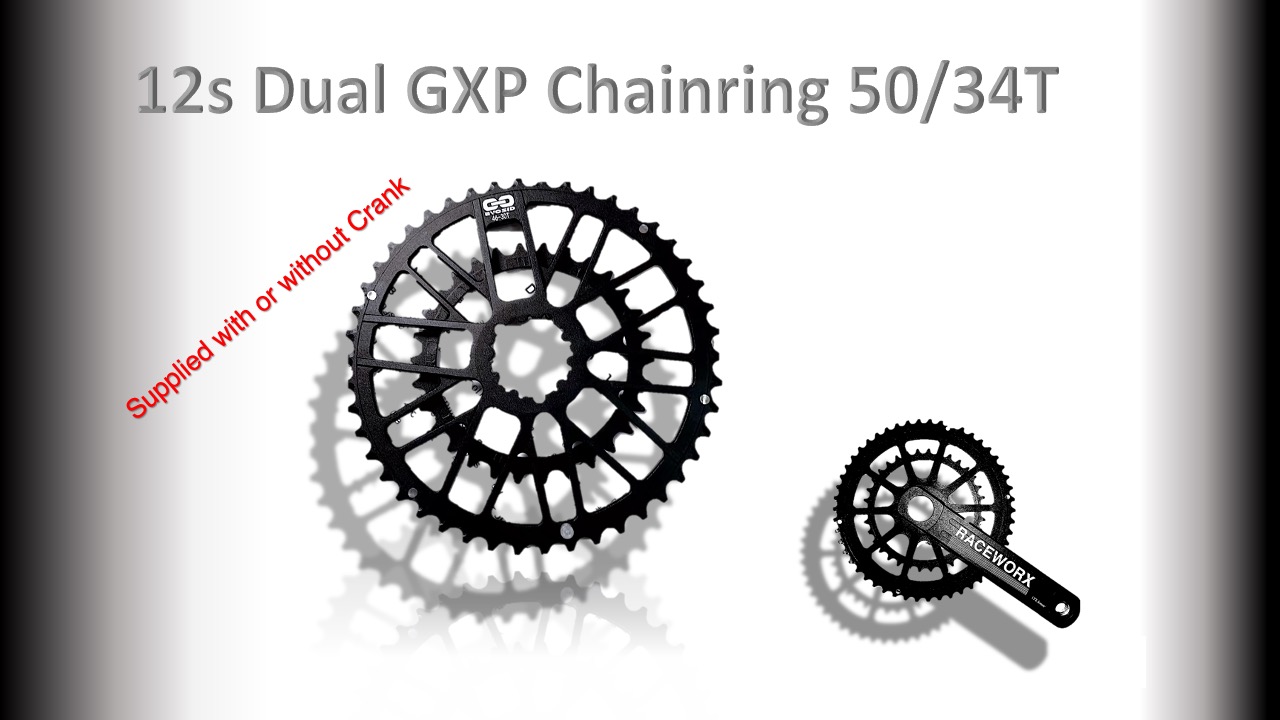 ROAD (50/34T) GXP 10/11/12s Black RACEWORX Set