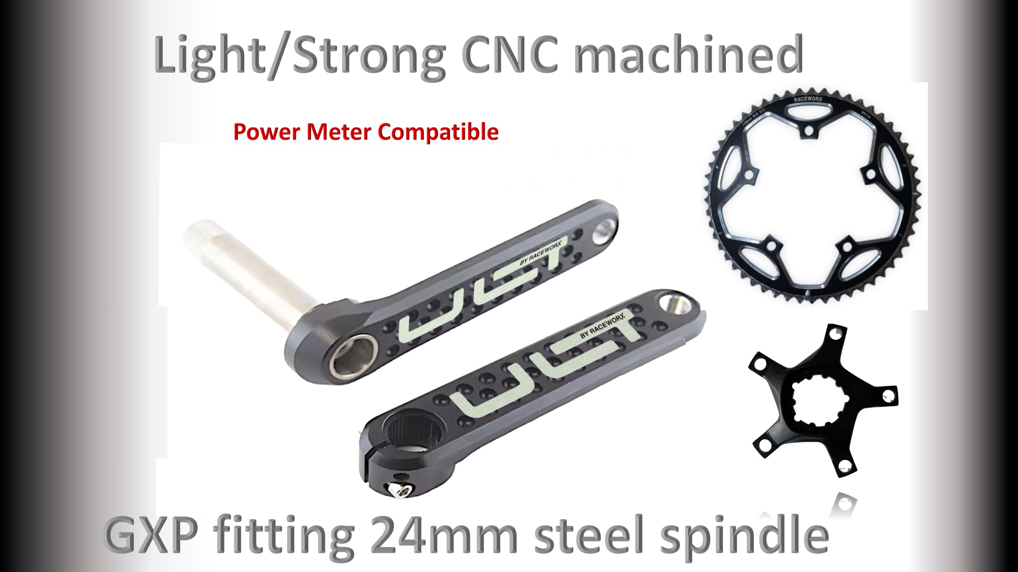 CRANK SET Road  bike 175mm, 24mm Spindle