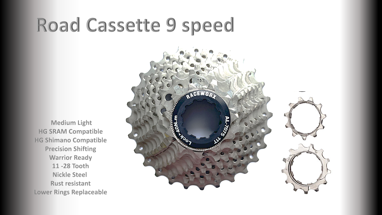 9s 11-28t Cassette Clusters Silver - HG - (For Recreational Use)