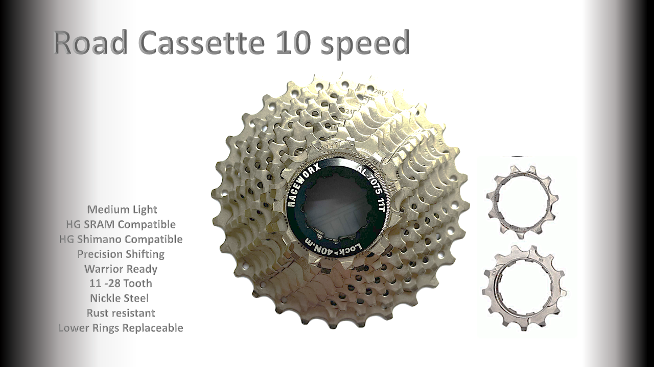 10s 11-28t Cassette Clusters Silver - HG - (For Recreational Use)