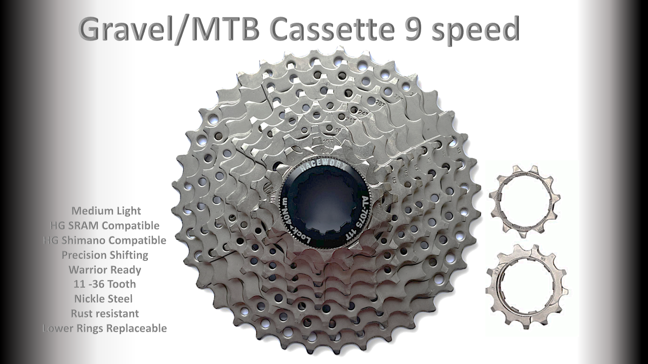 9s 11-36t Cassette Clusters Silver - HG - (For Recreational Use)