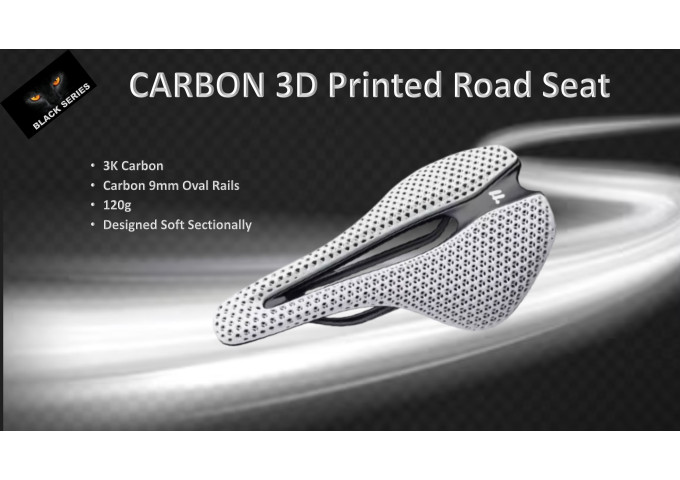 SEATS 3D printed ROAD seat ( White ) carbon