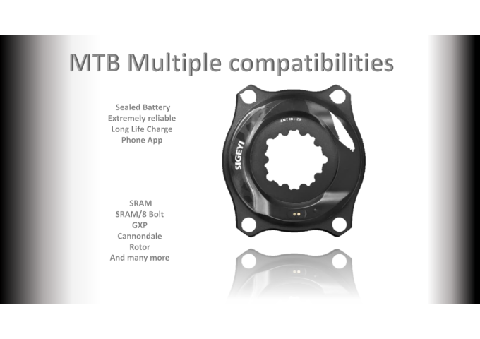 Power Meter GXP 3 Bolt - MTB 104bcd Non Boost 4 Bolt