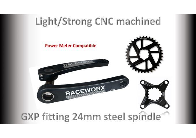 CRANK SET Mountain Bike 170mm,  24mm Spindle