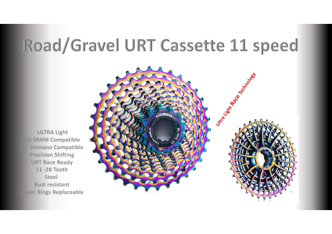 11s 11-28t Cassette Clusters Oil Slick - URT (Ultralight Race Technology) - HG