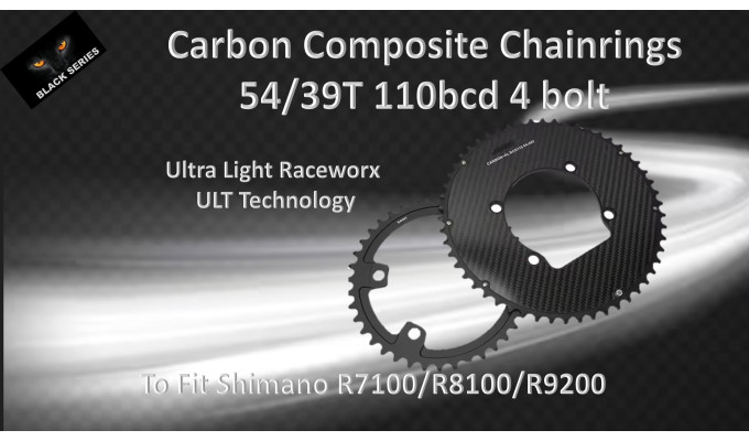ROAD CARBON (54/39T) 4 bolt 110BCD compatabile with Shimano Crank Set (R7000/R8100/R9200) Set Copy
