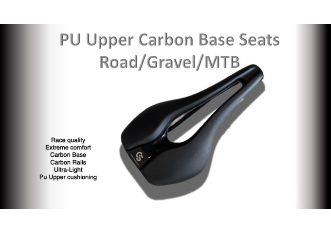 SEATS road seat ( Black )  (Carbon Base) PU Leather