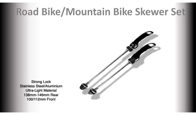 QUICK RELEASE SKEWERS SET ( F-100mm & R-135mm )