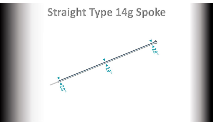 Spoke Straight Pull Black 295mm 14g 2mm