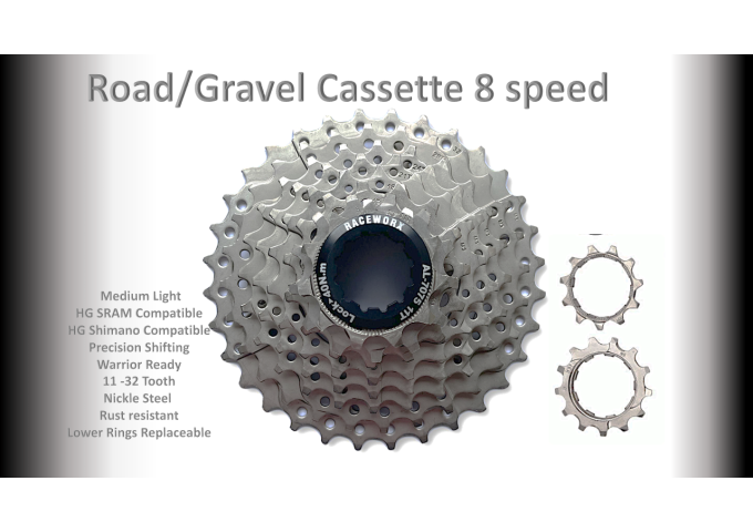 8s 11-32t Cassette Clusters Silver - HG - (For Recreational Use)