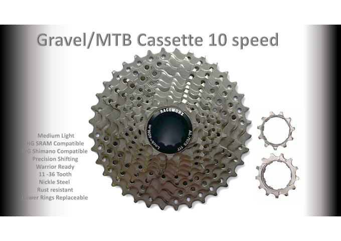 10s 11-36t Cassette Clusters Silver - HG - (For Recreational Use)