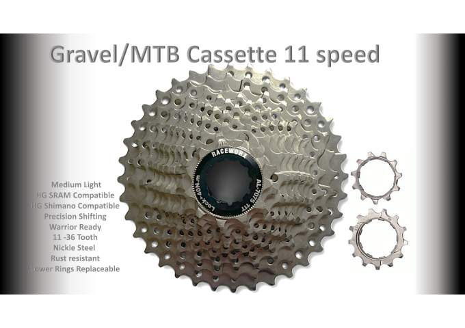 11s 11-36t Cassette Clusters Silver - HG - (For Recreational Use)