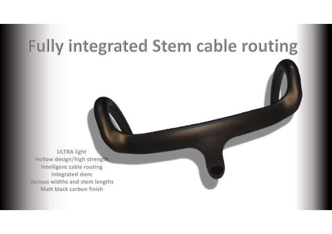 HANDLE BARs Carbon - (Cable through Stem Intergration) 420 Width x 100mm Reach