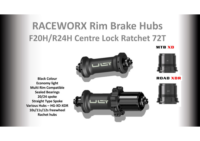 HUB Set for Rim Brake Rims F20/F24 Ratchet Freewheel